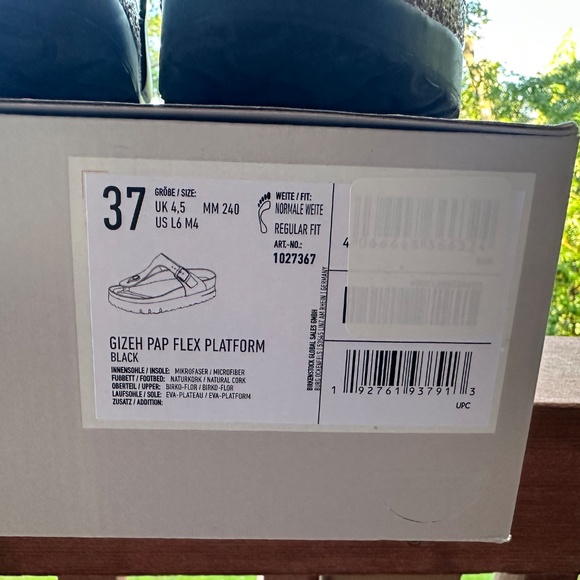 Birkenstock Gizeh Papillio Flex Platform Sandals Size 37 (U.S. W 6-6.5) - Vegan - Picture 3 of 11